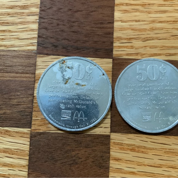 1983 McDonald's Coca-Cola Aluminum Merchant Token - Cool piece of nostalgia - Picture 8 of 10